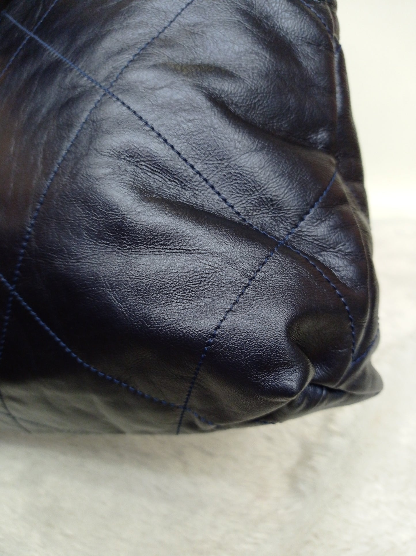 Chanel C22 Small Calfskin Iridescent Blue Metallic (CHIP)