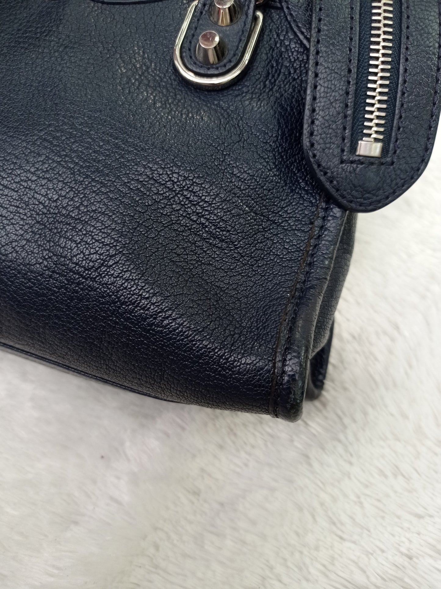 Balenciaga Mini City Edge Navy SHW