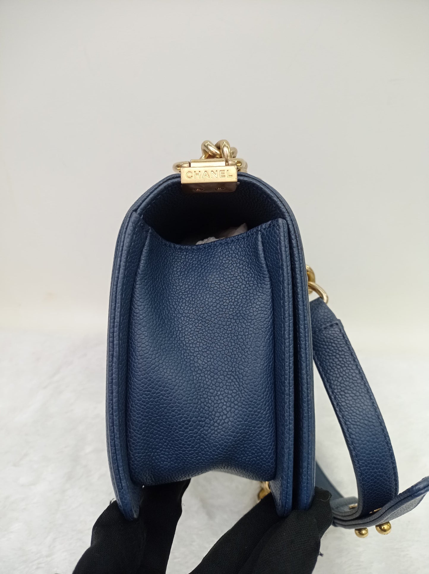 Chanel Boy 25 Caviar Blue GHW #23