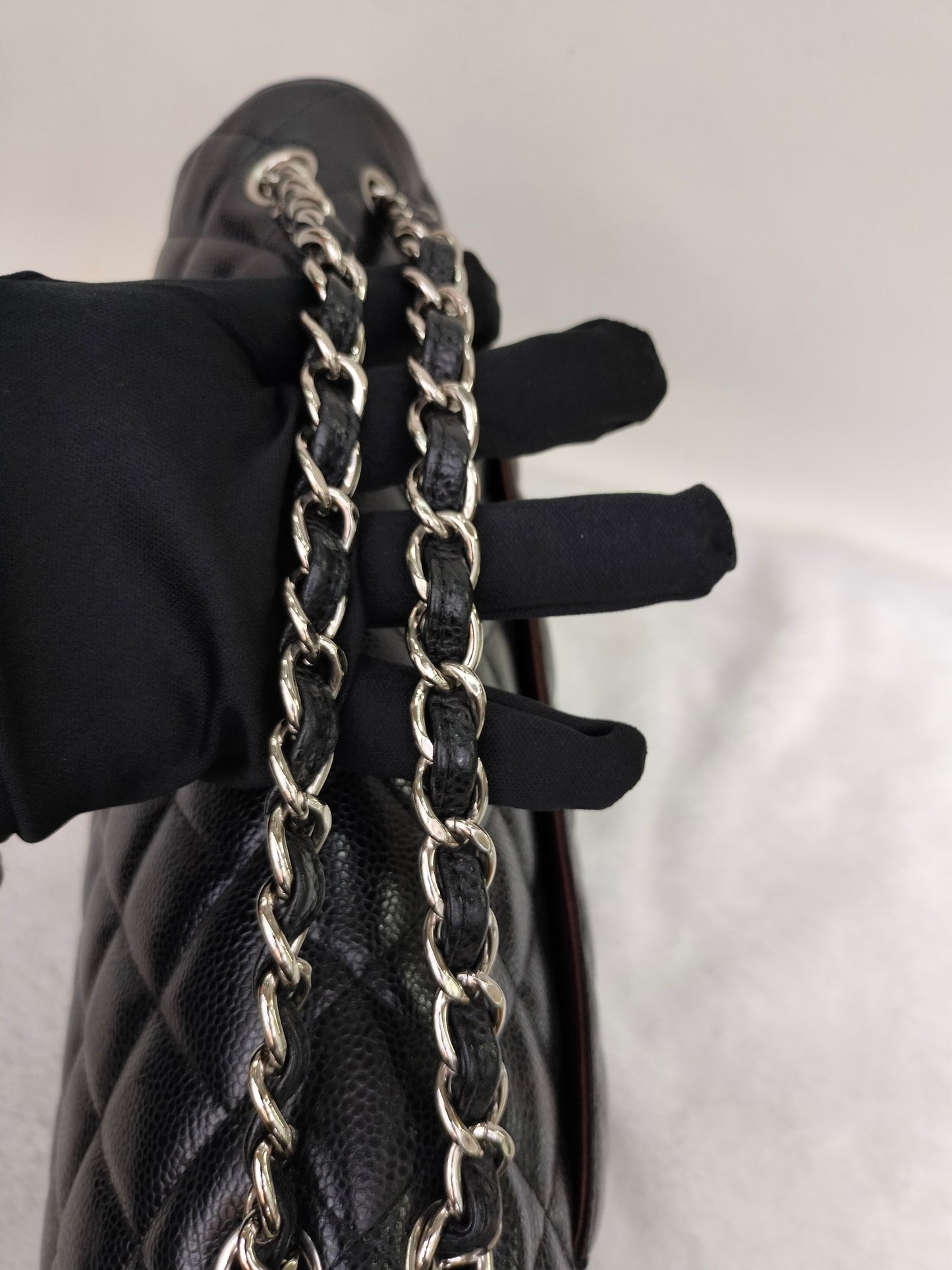 Chanel Maxi Caviar Black SHW DF #23