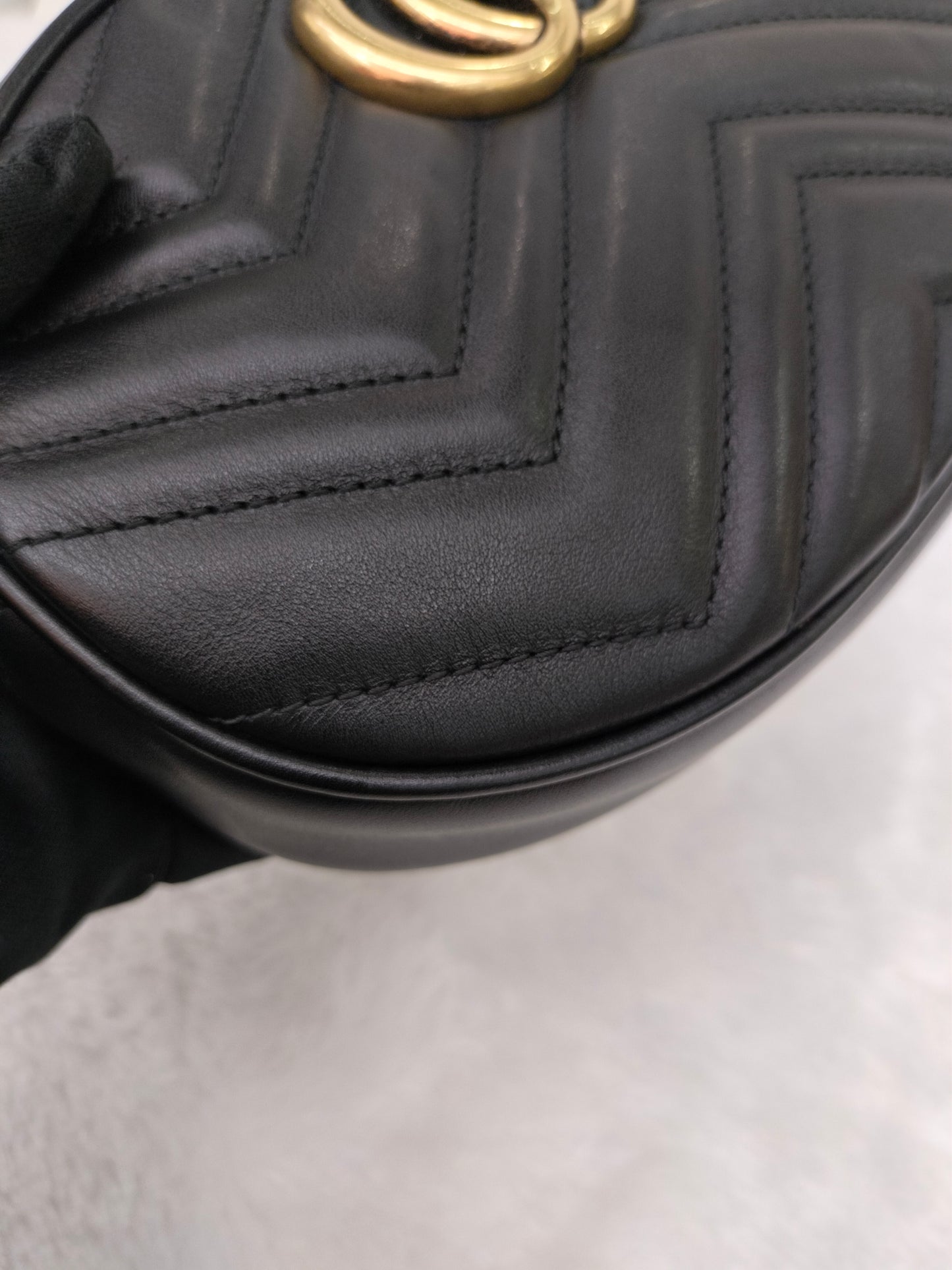 Gucci Marmont Belt Bag Black GHW