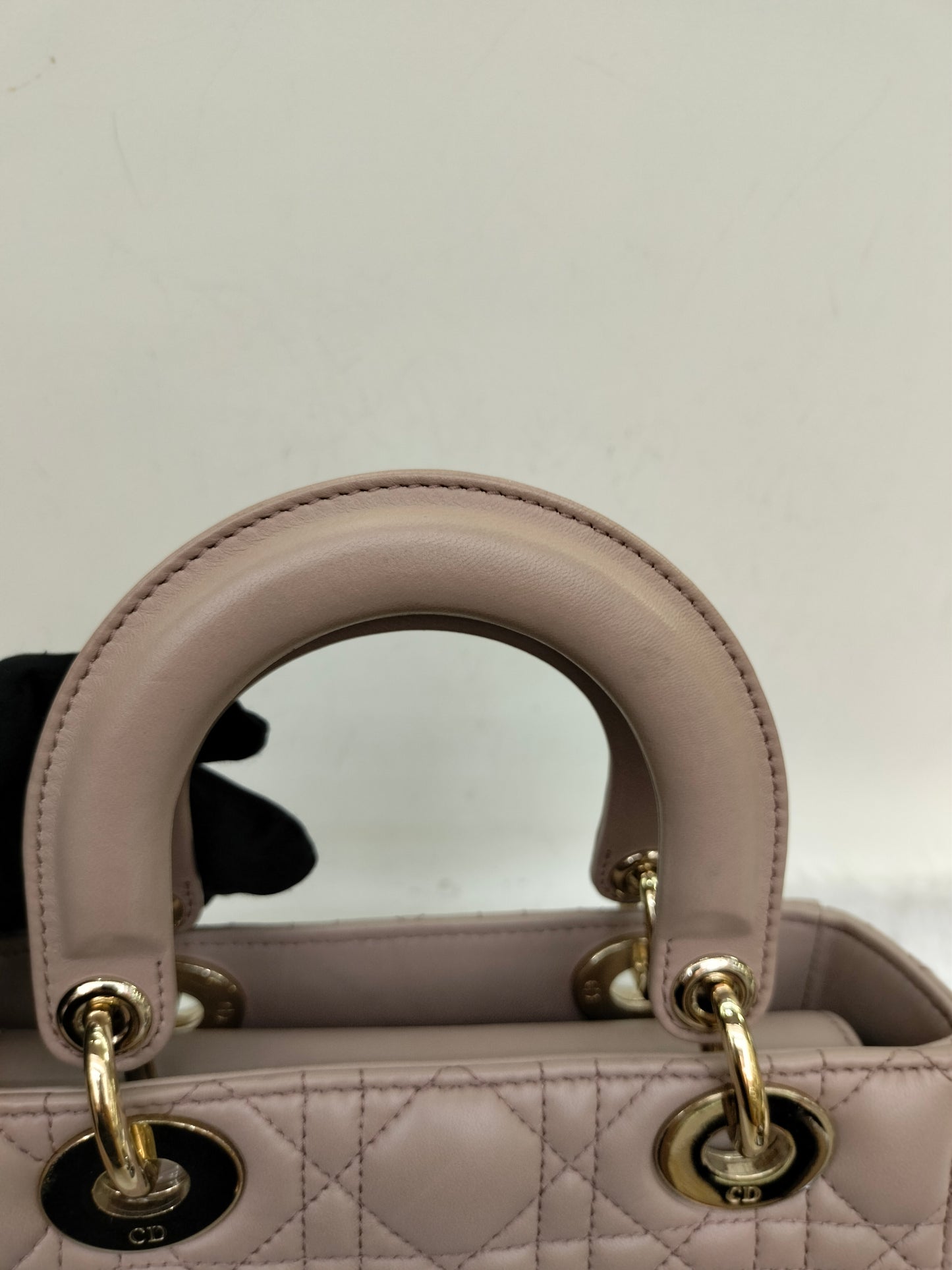 Lady Dior Small Lamb Taupe GHW 2017
