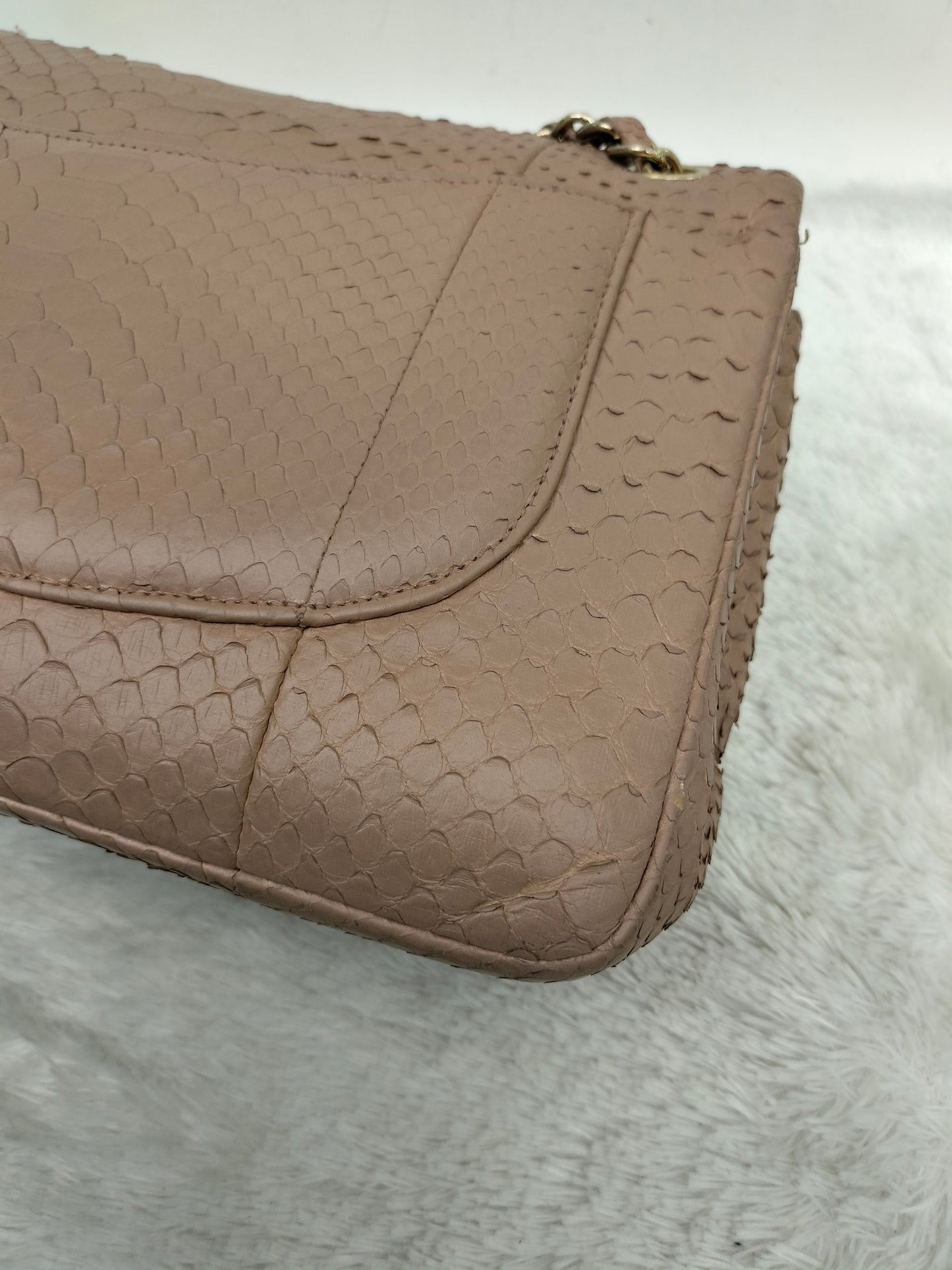 Chanel Jumbo Python Caramel GHW DF #18