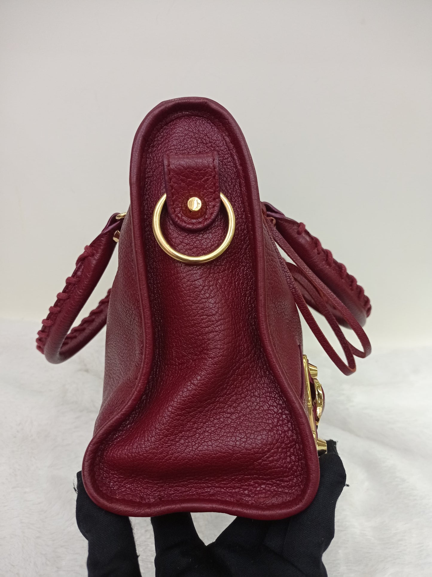 Balenciaga Small City Edge Burgundy GHW 2017
