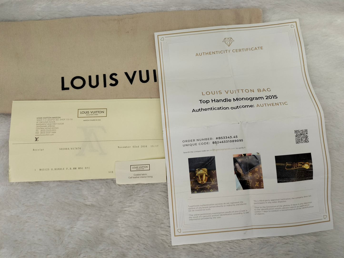 LV One Handle Flap Bag MM Monogram Noir 2016