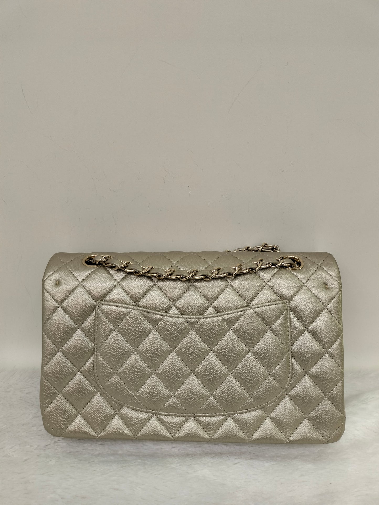 Chanel Medium Caviar Champagne GHW DF #23