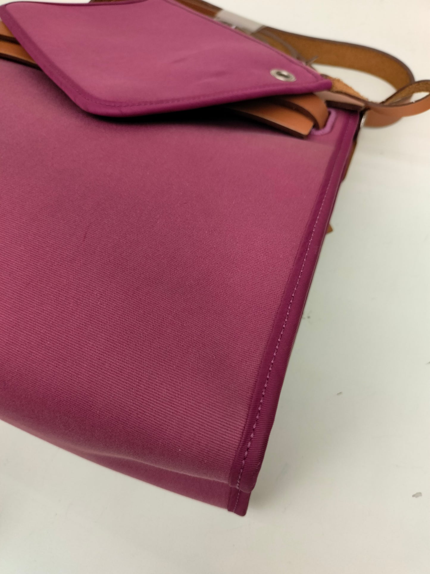 HB31 Zip Canvas Rose Purple Flap Brown PHW #R square