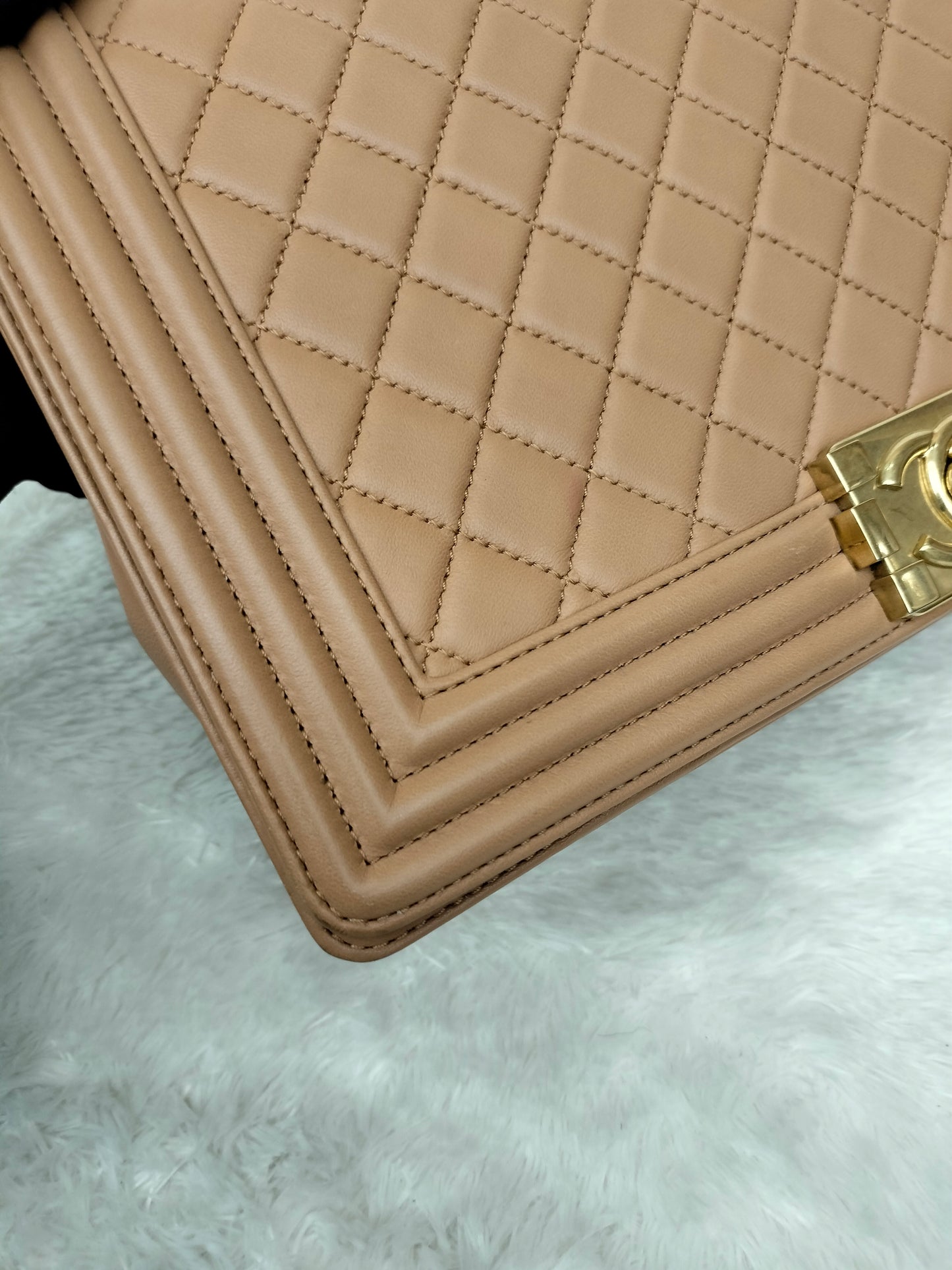 Chanel Boy 28 Lamb Nude GHW #21