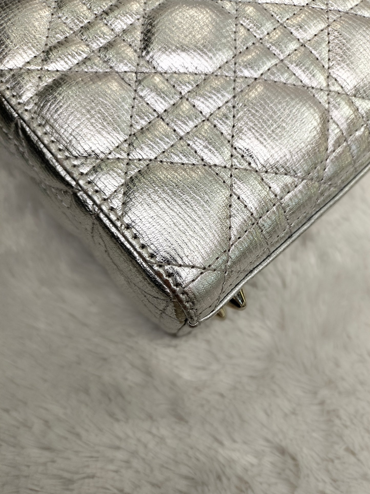 Lady Dior Small Metallic Silver SHW 2019