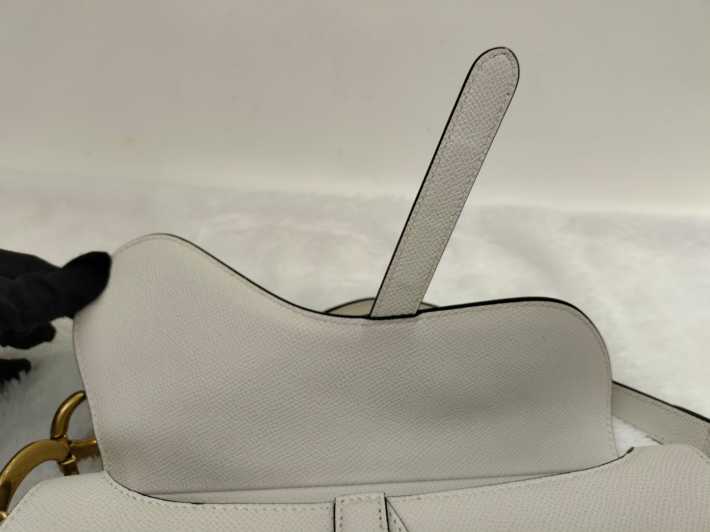 Dior Saddle Medium Grained White GHW 2020
