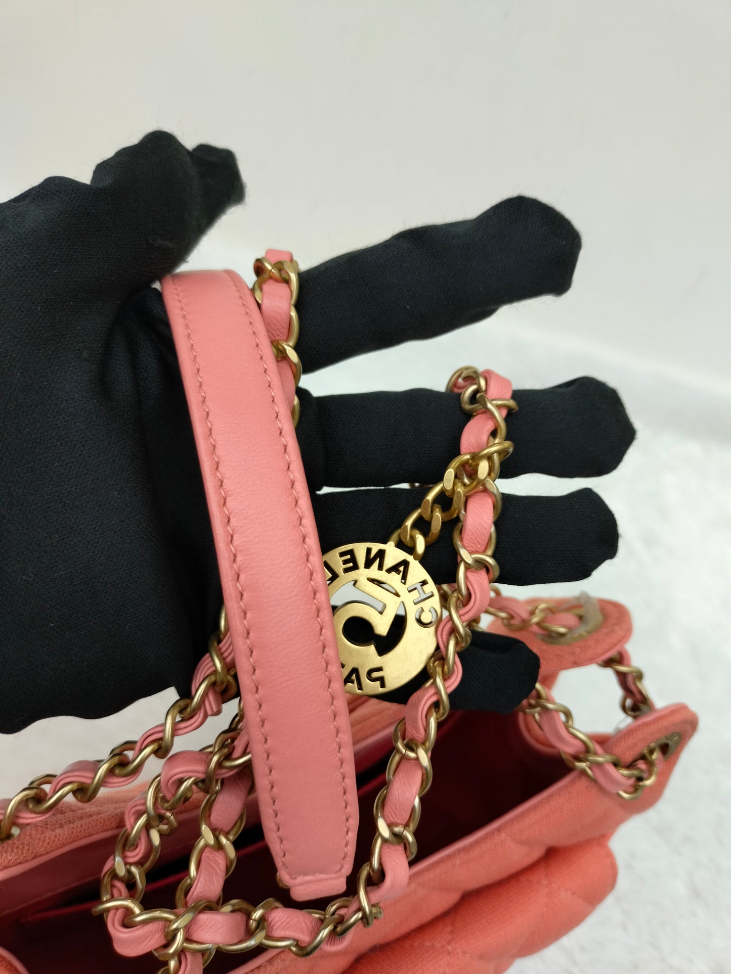 Chanel Wavy Canvas Orange GHW 2023 (CHIP)