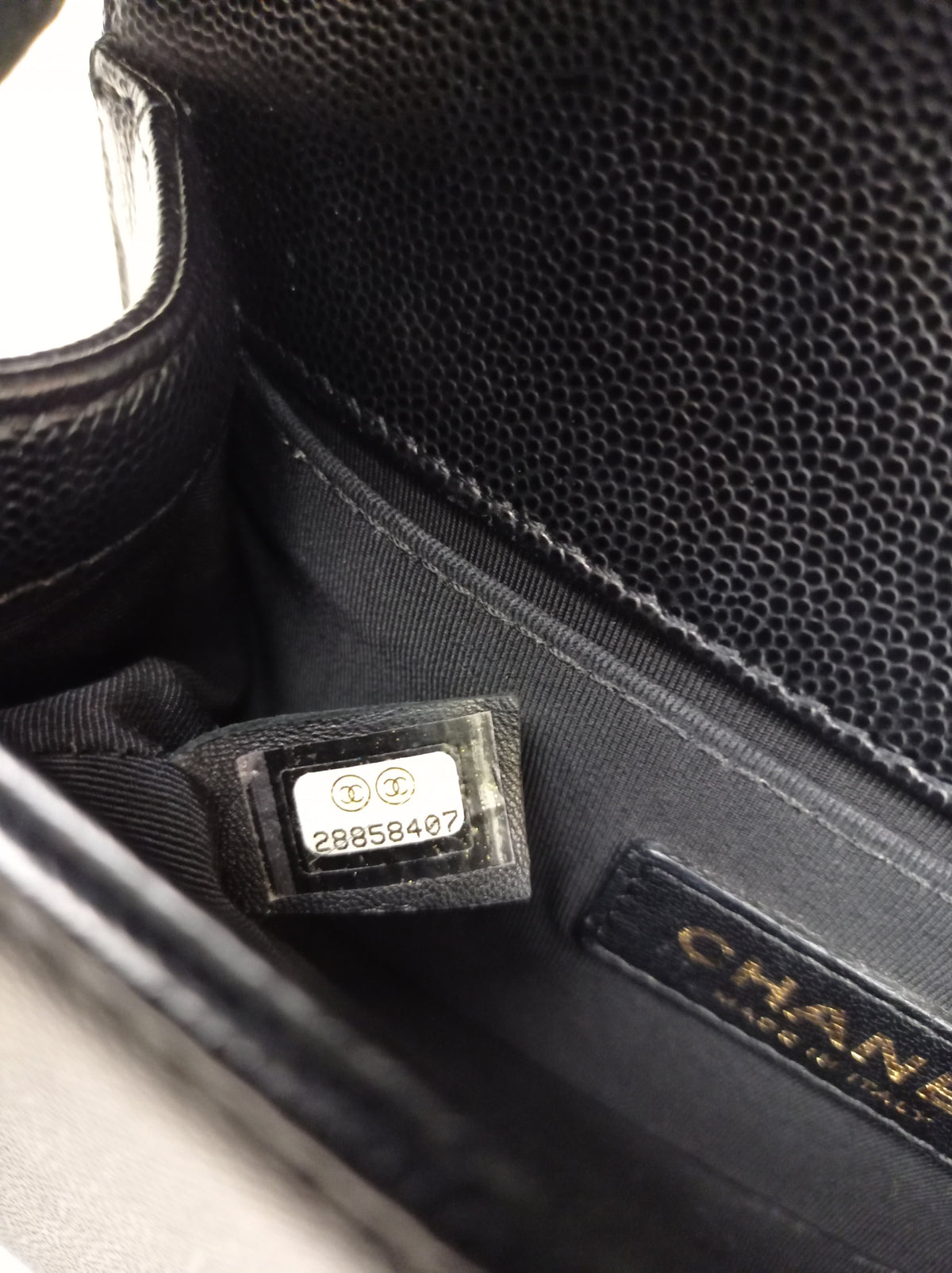 Chanel Boy 20 Caviar Black GHW #28
