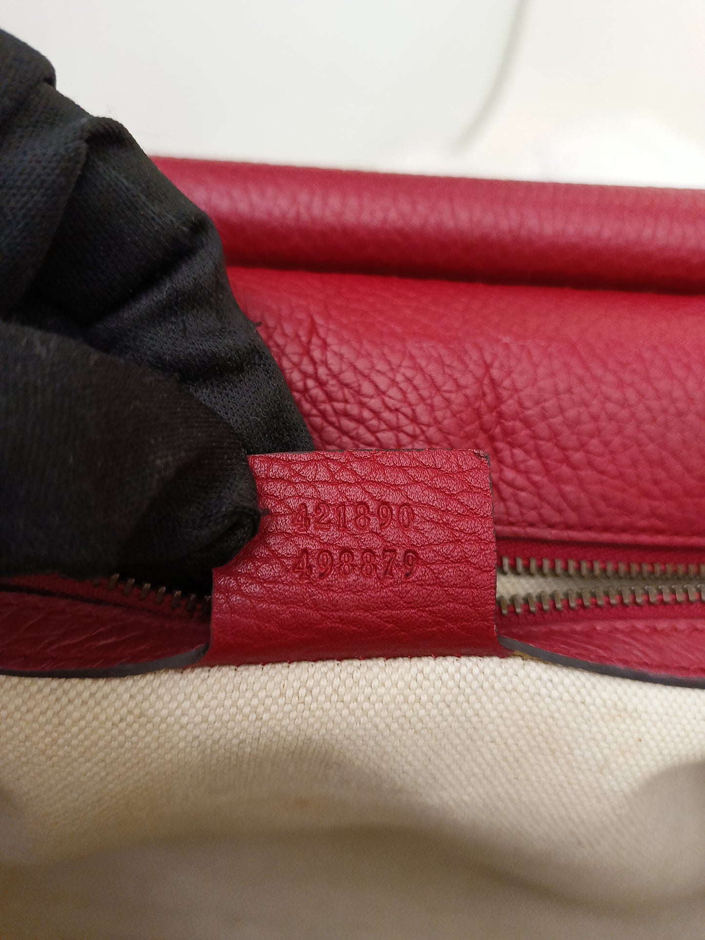 Gucci Top Handle Medium Marmont Grained Red GHW