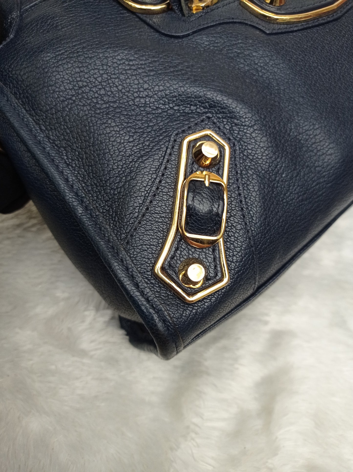 Balenciaga Small City Edge Navy GHW