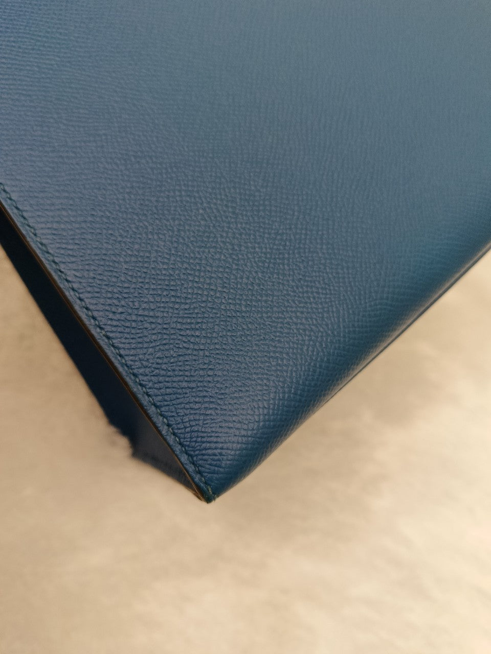 Kelly32 Epsom Sellier Bleu Izmir PHW #R square