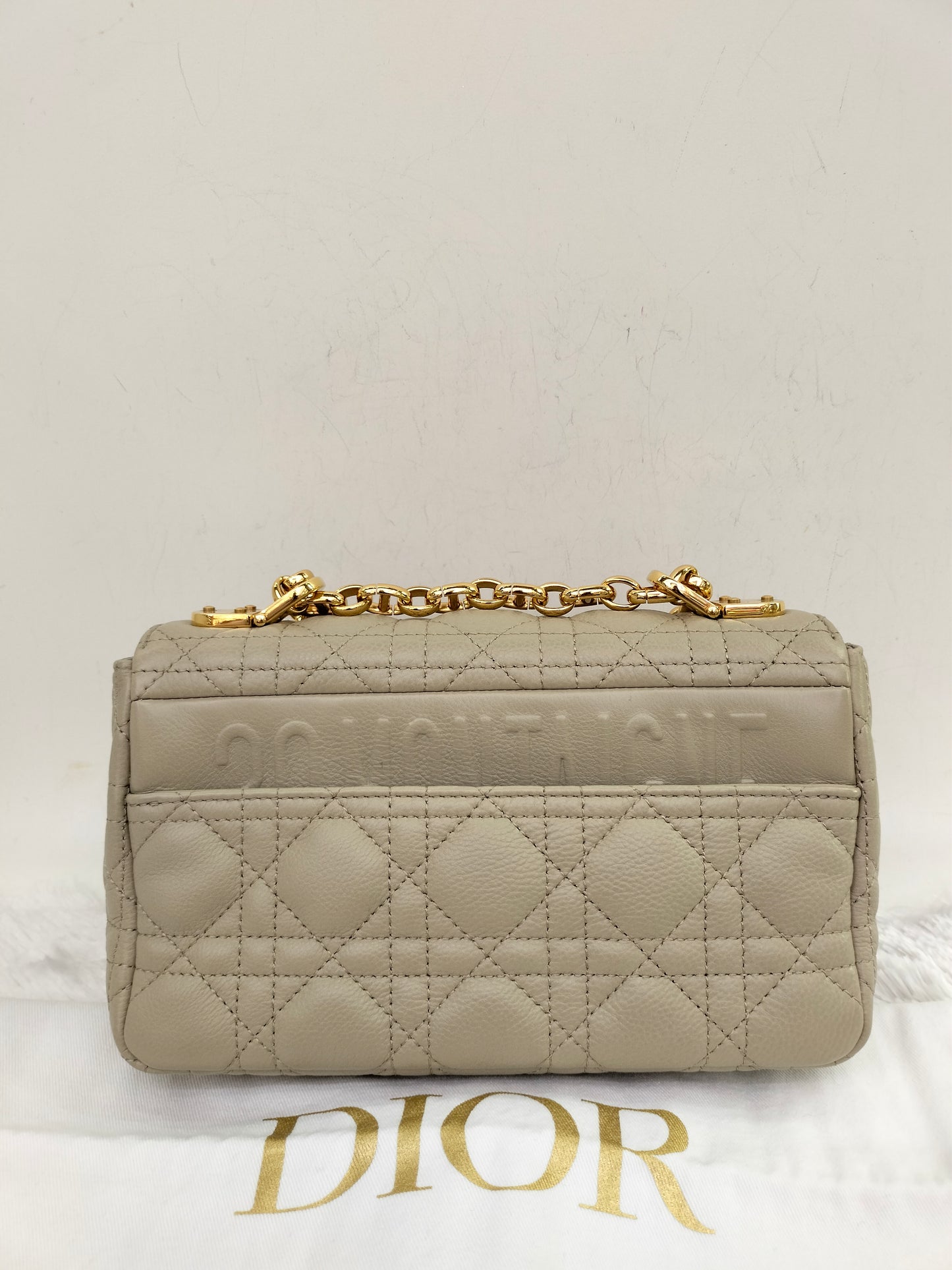 Dior Caro Small Supple Cannage Beige GHW 2023