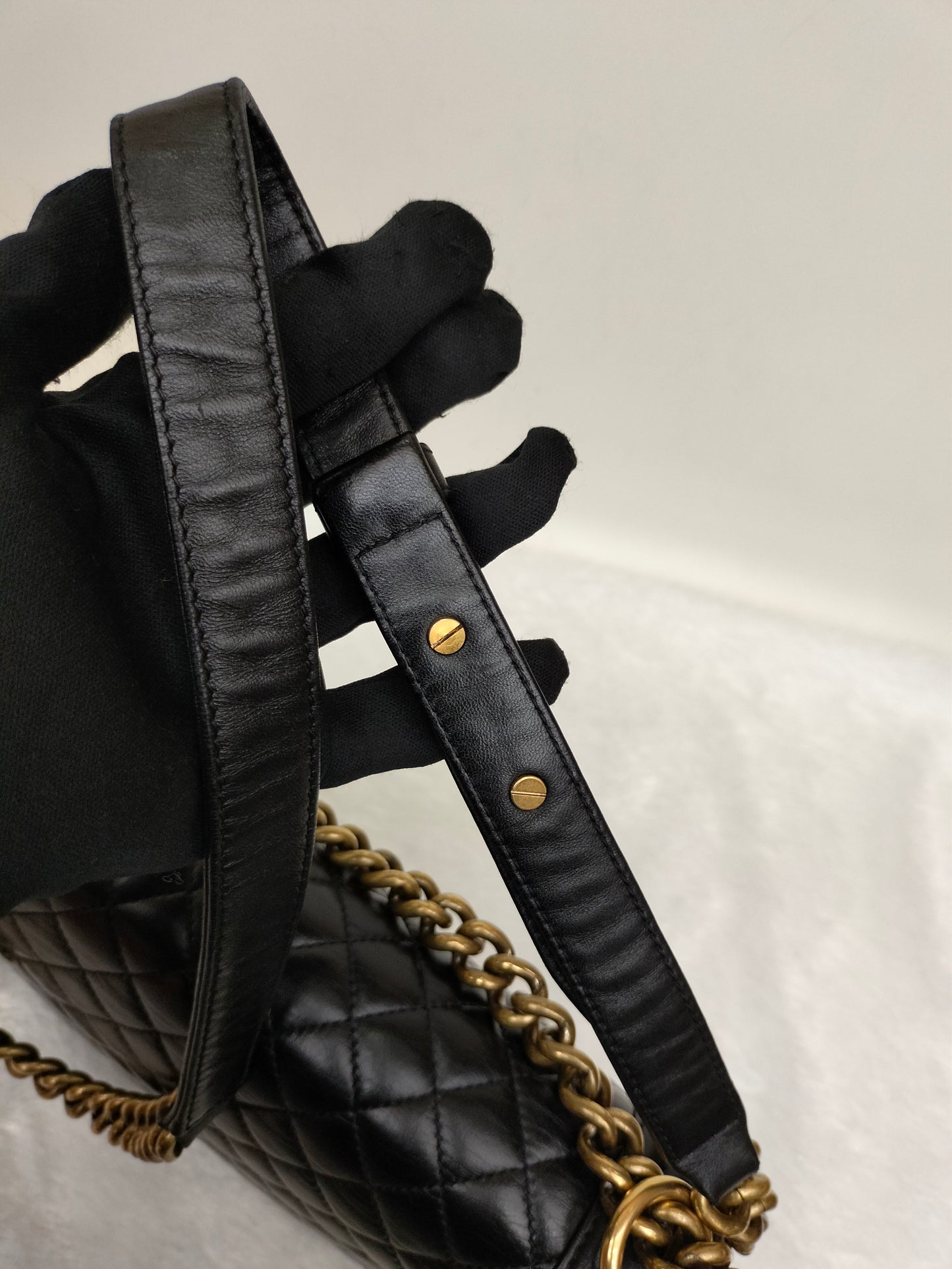 Chanel Boy 28 Calfskin Black RGHW #19