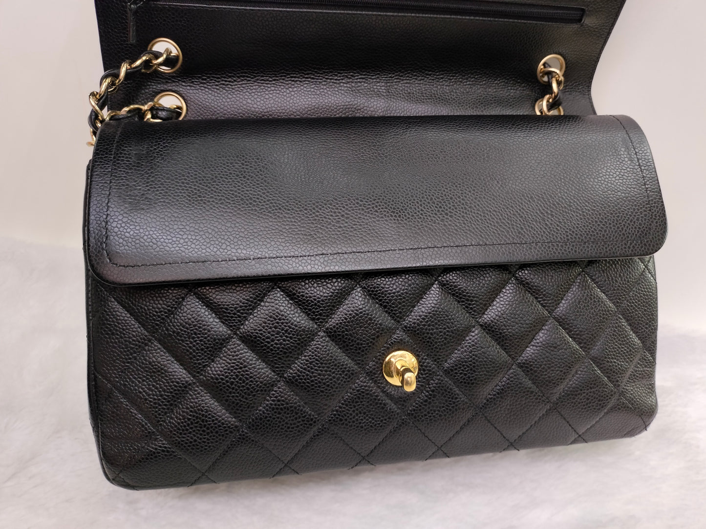 Chanel Jumbo Caviar Black GHW DF #18