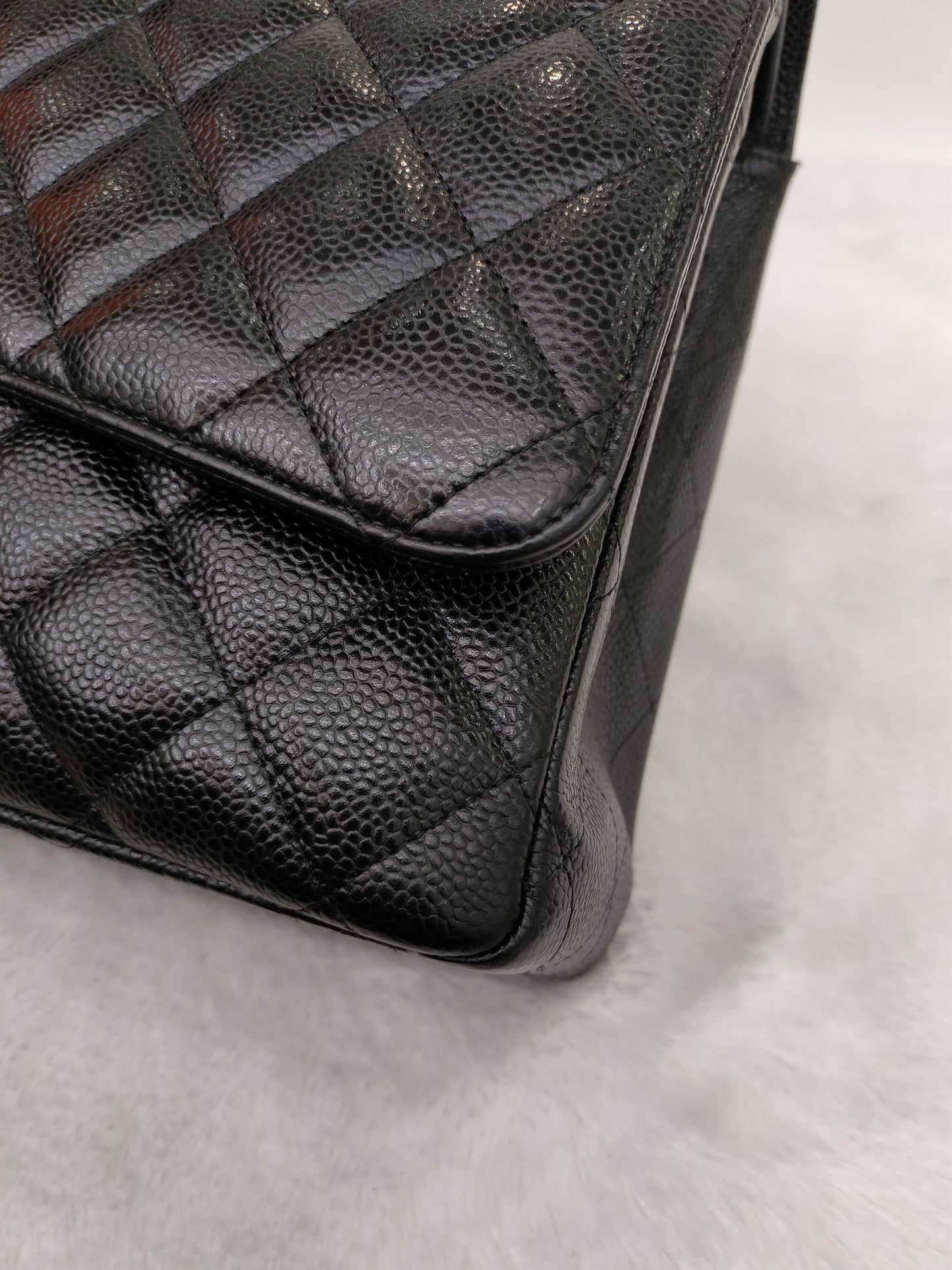 Chanel Maxi Caviar Black SHW DF #23