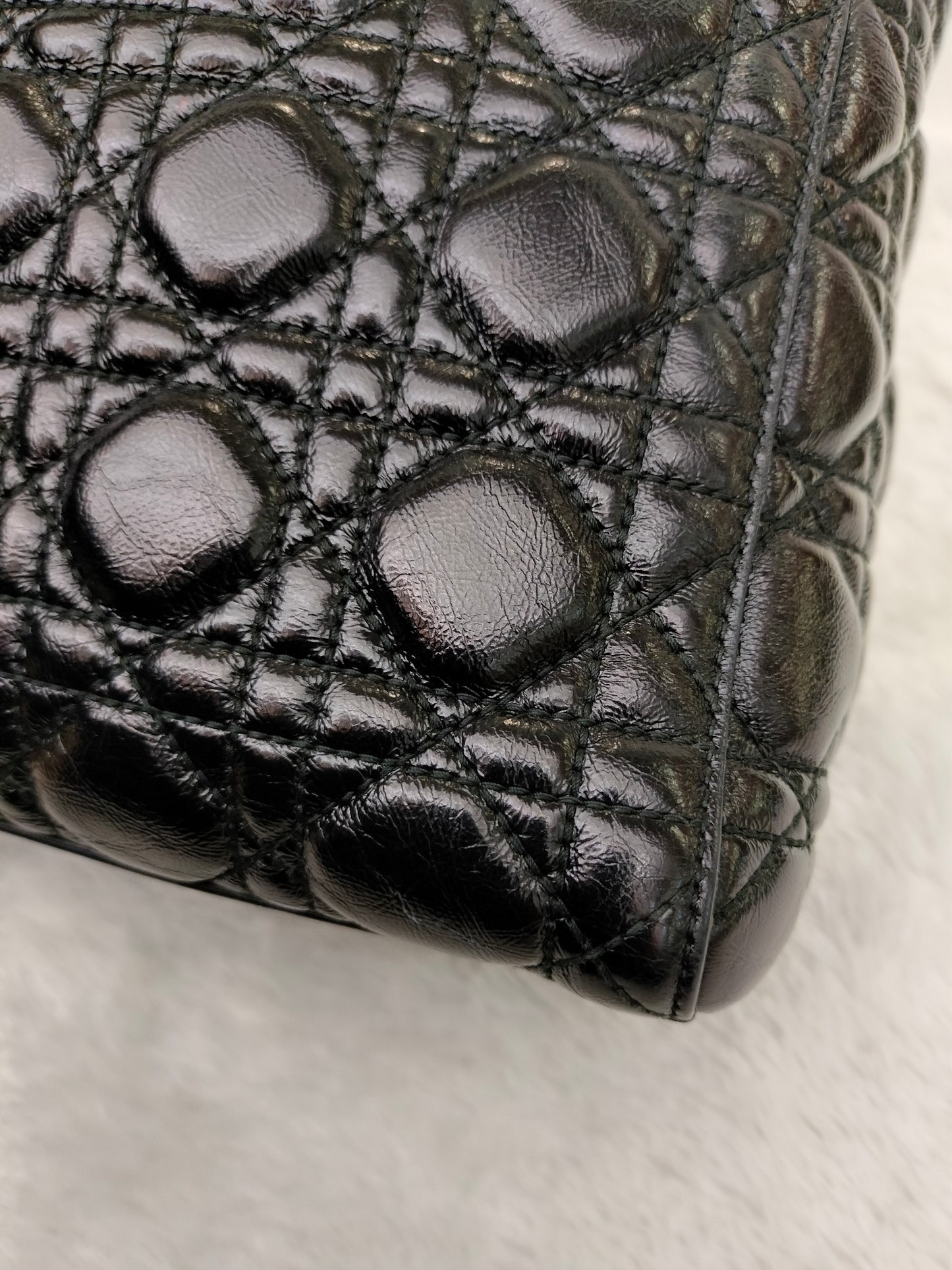 Lady Dior Medium Calfskin Cannage Black GHW 2018