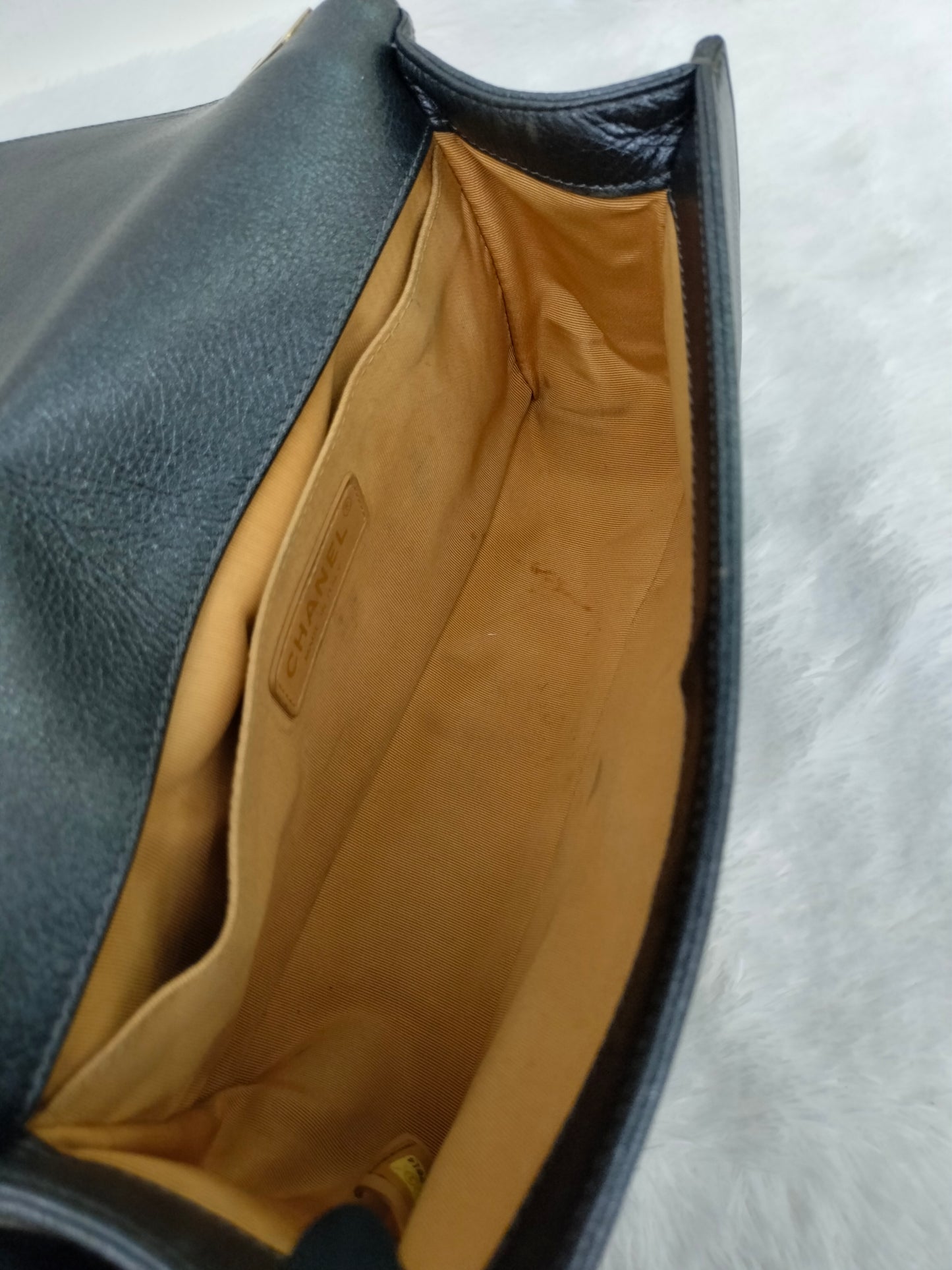 Chanel Boy 25 Calfskin Metallic Dark Grey RGHW #20