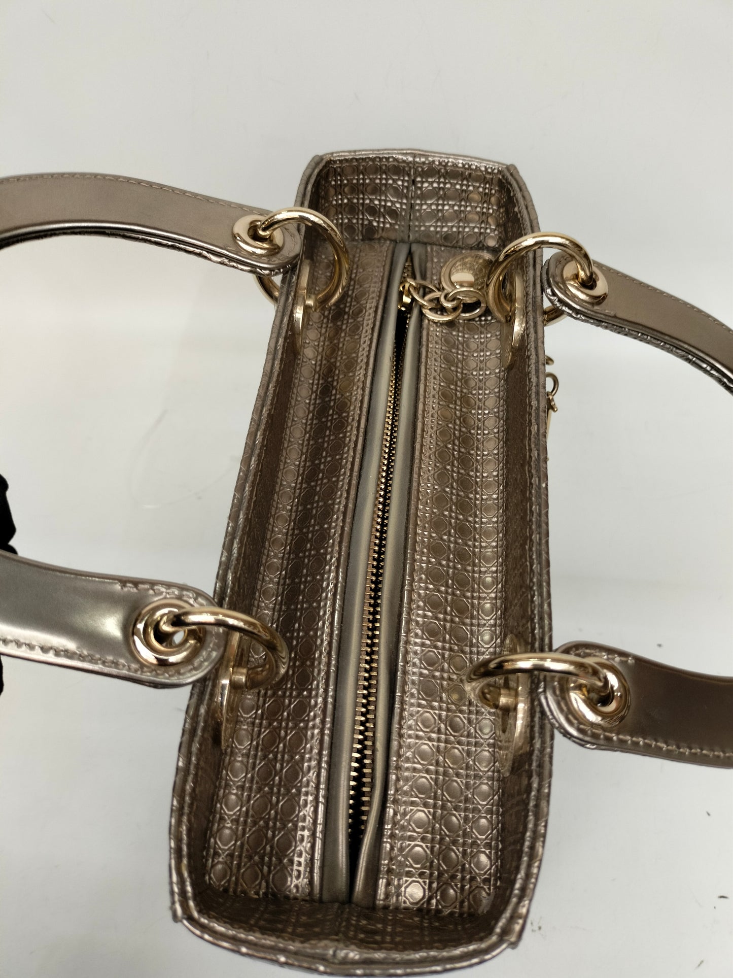 Lady Dior Medium Cannage Ombre Gold GHW 2016
