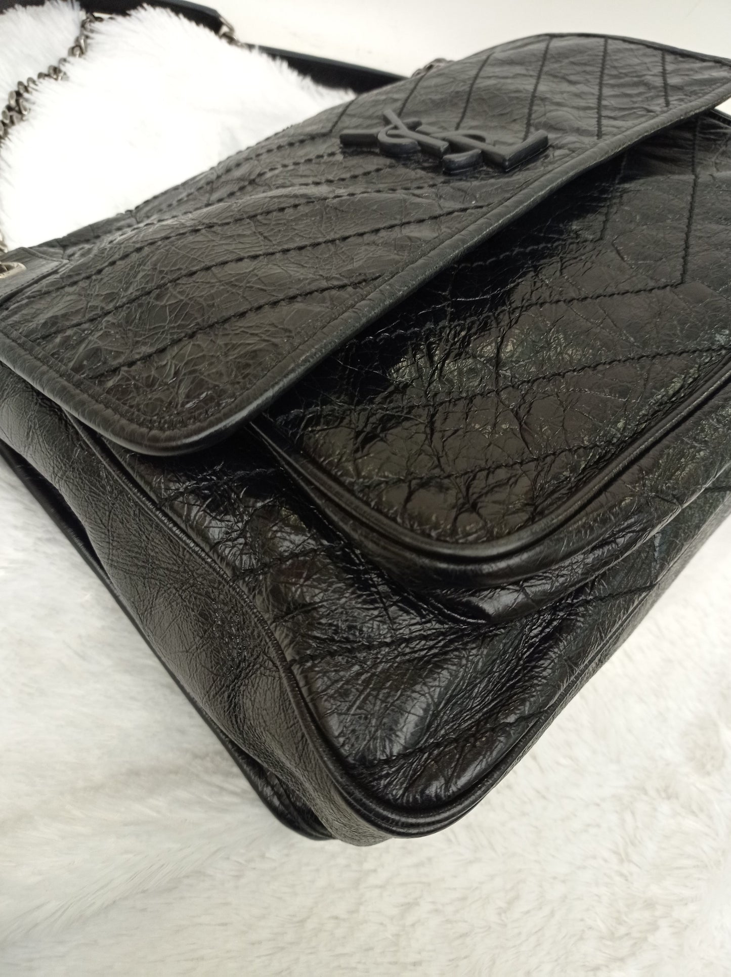 YsL Niki Large Calfskin Black RHW 2018