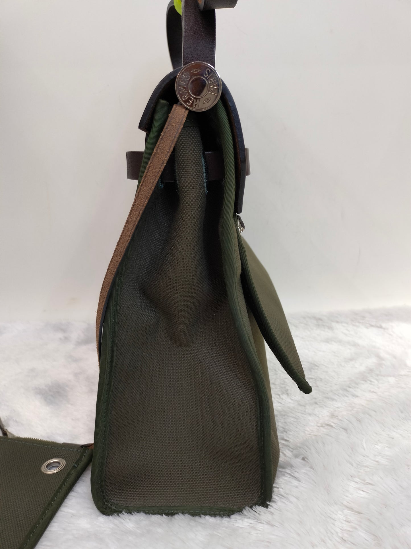 HB31 Zip Toile Vert Olive PHW #T