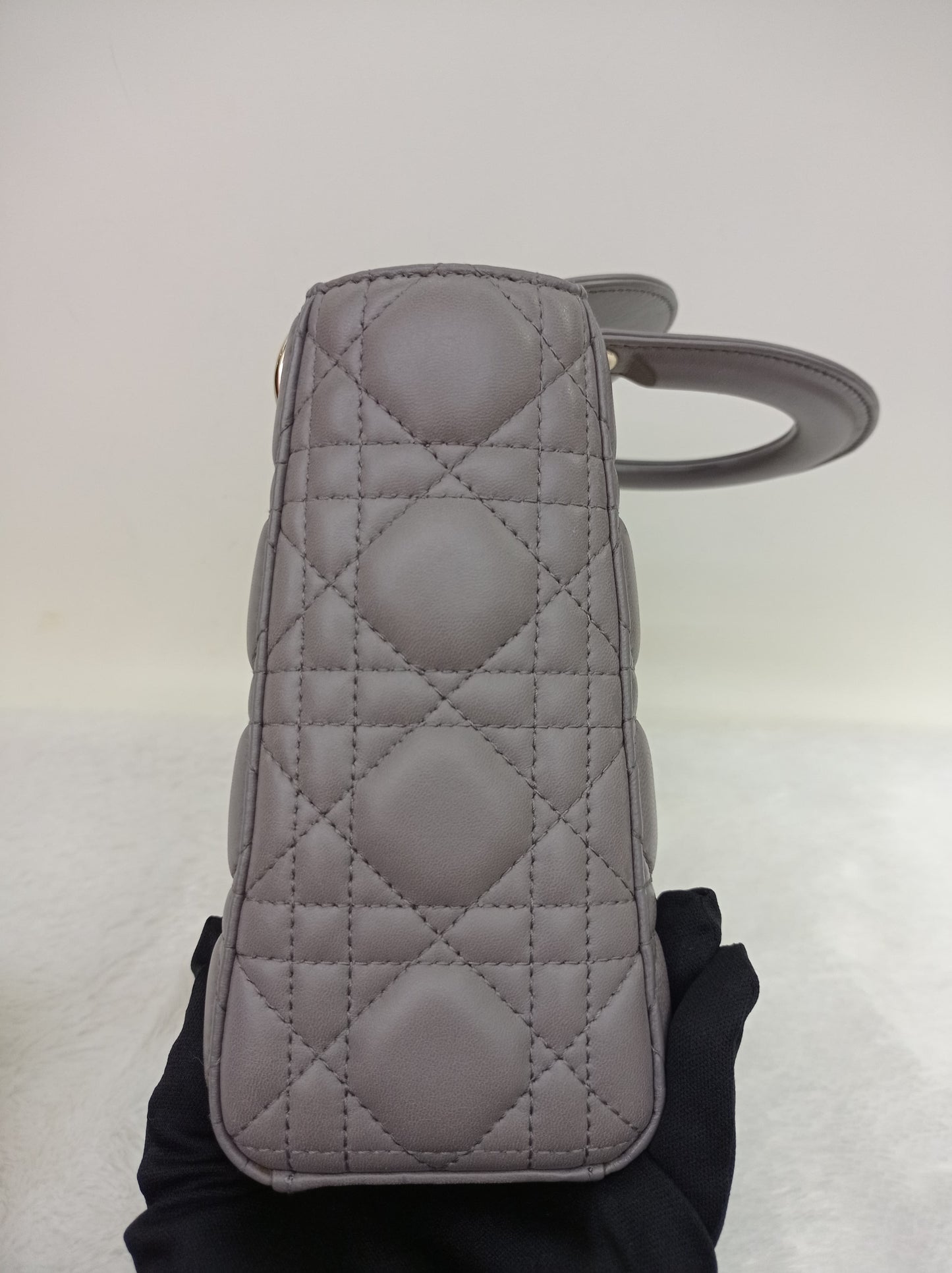 Lady Dior Small Lamb Grey GHW 2018