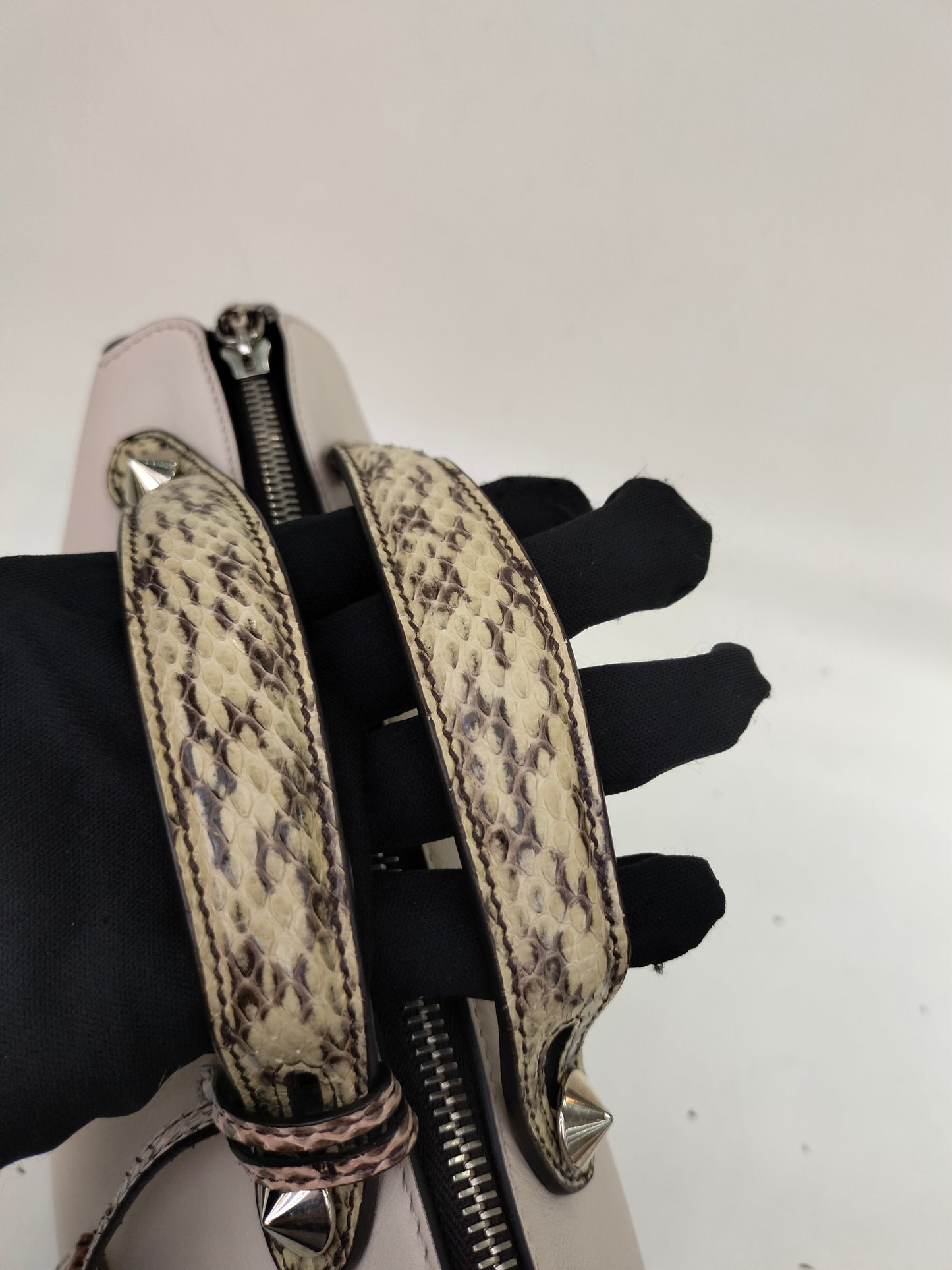 Fendi BTW Medium Off White Handle Python SHW 2017