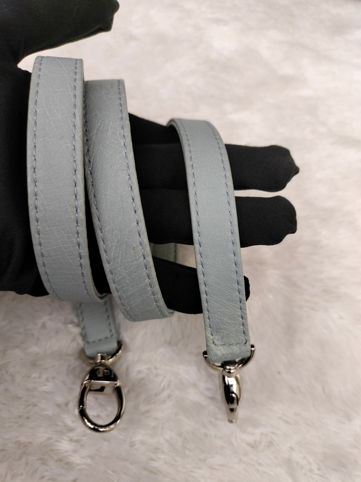 Lady Dior Medium Ostrich Baby Blue SHW 2017