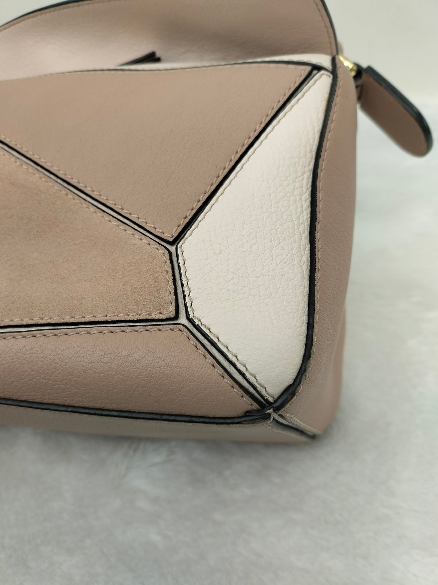 Loewe Puzzle Small Nude Blush Mix Suede GHW 2017