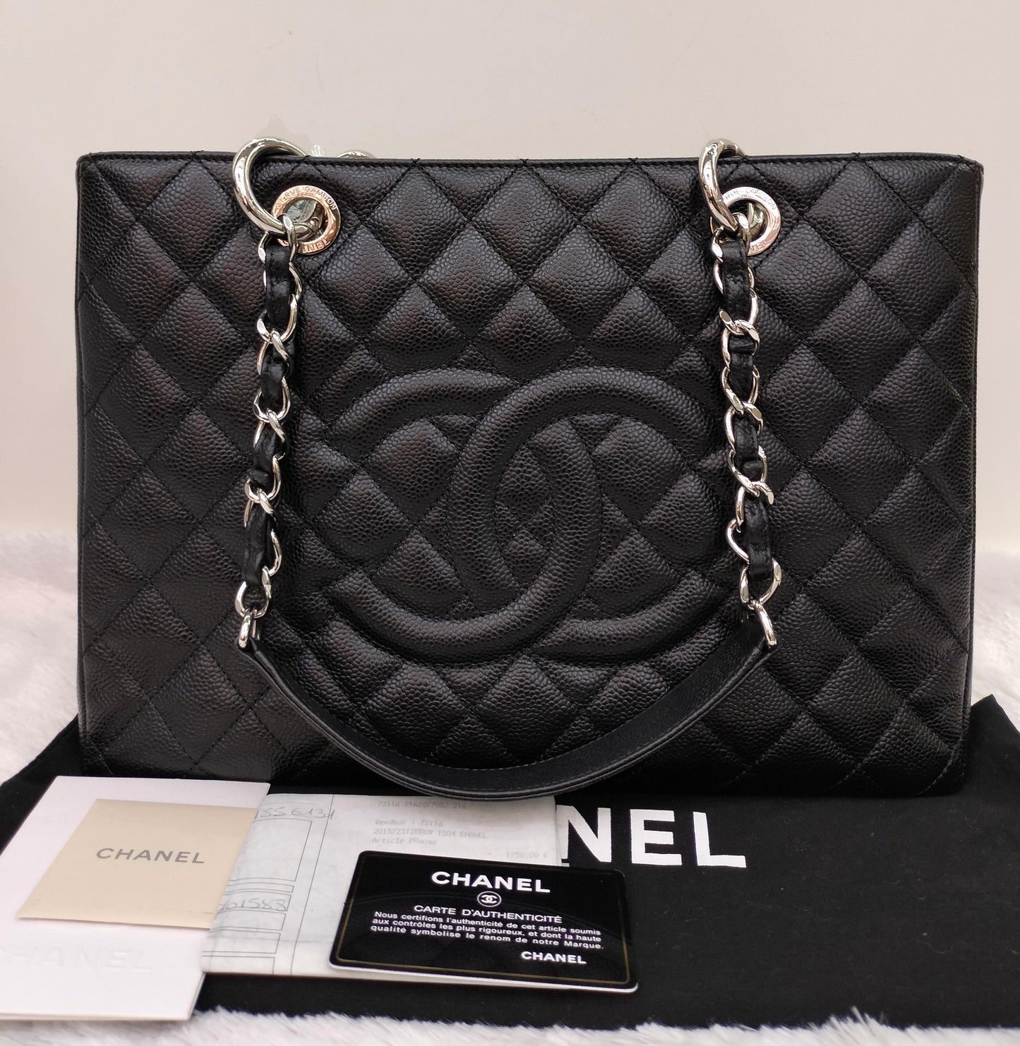 Chanel GST Caviar Black SHW #16
