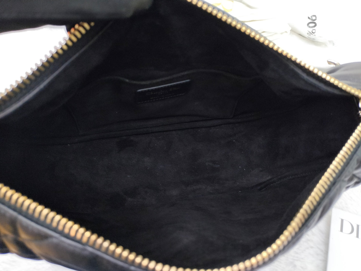 Dior Vibe Medium Cannage Lamb Black White GHW 2022