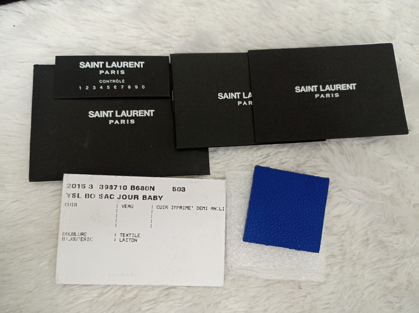 YsL SDJ Mini Grained Blue SHW 2015
Size 26 x 21 x 12cm