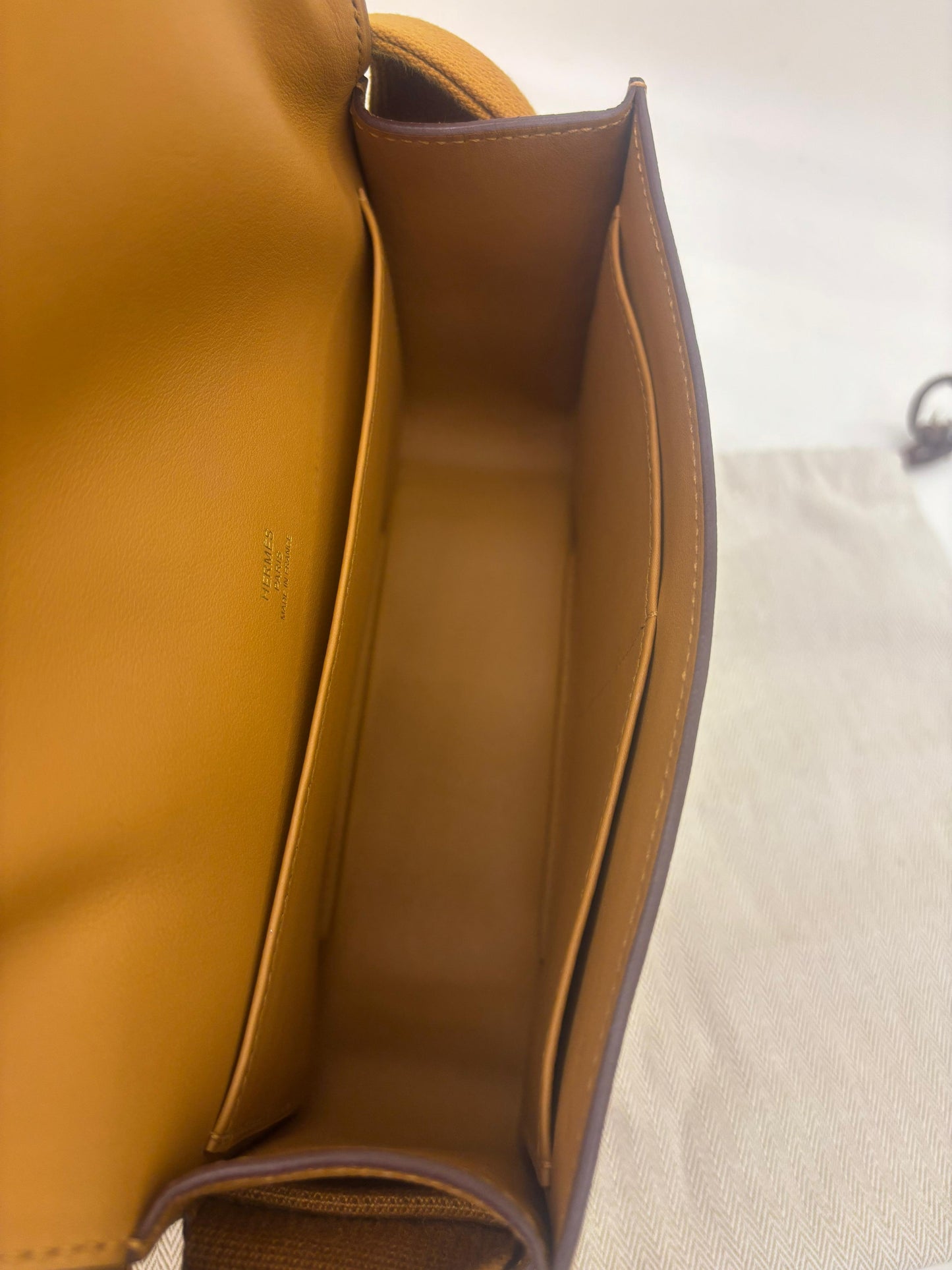 Hermes Geta Chevre Caramel GHW #B