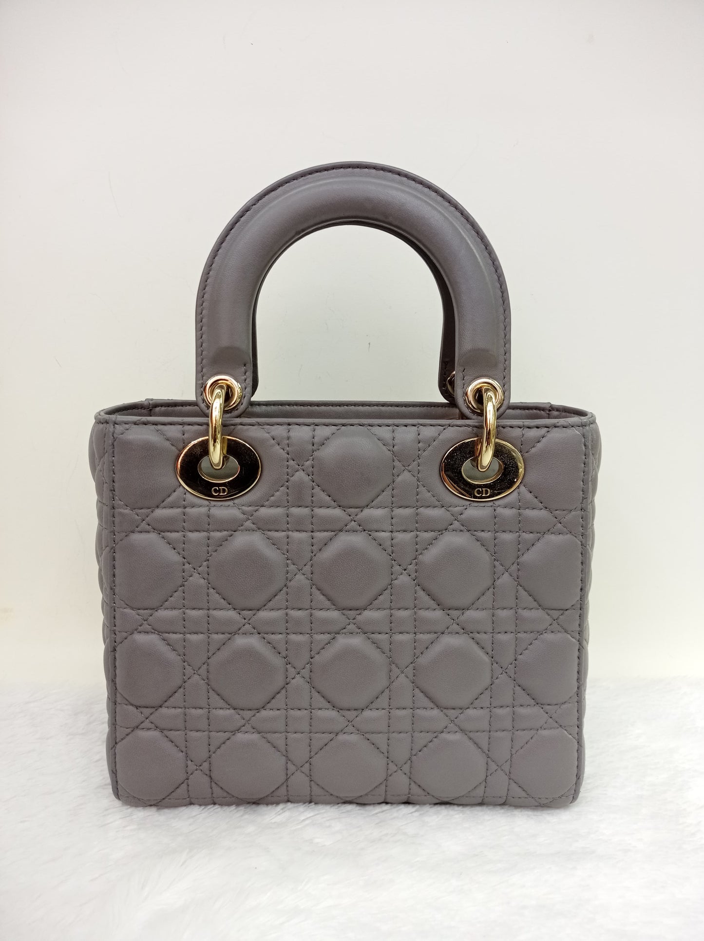 Lady Dior Small Lamb Grey GHW 2018