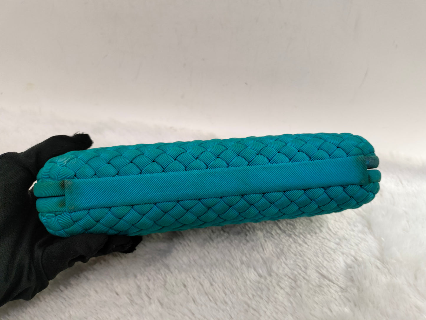 Bottega Veneta Knot Long Clutch Blue