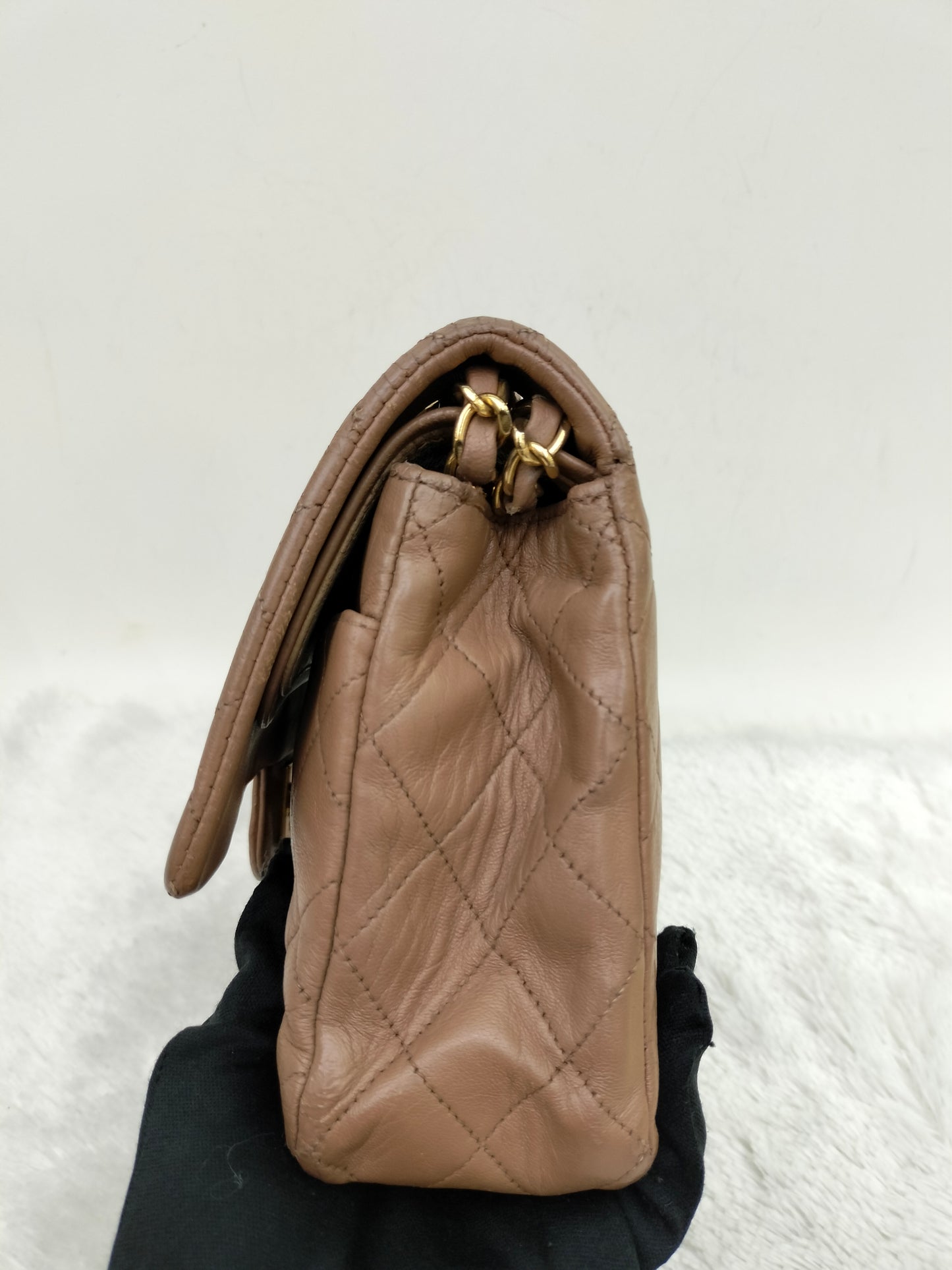 Chanel Medium Lamb Brown Vintage GHW DF #1