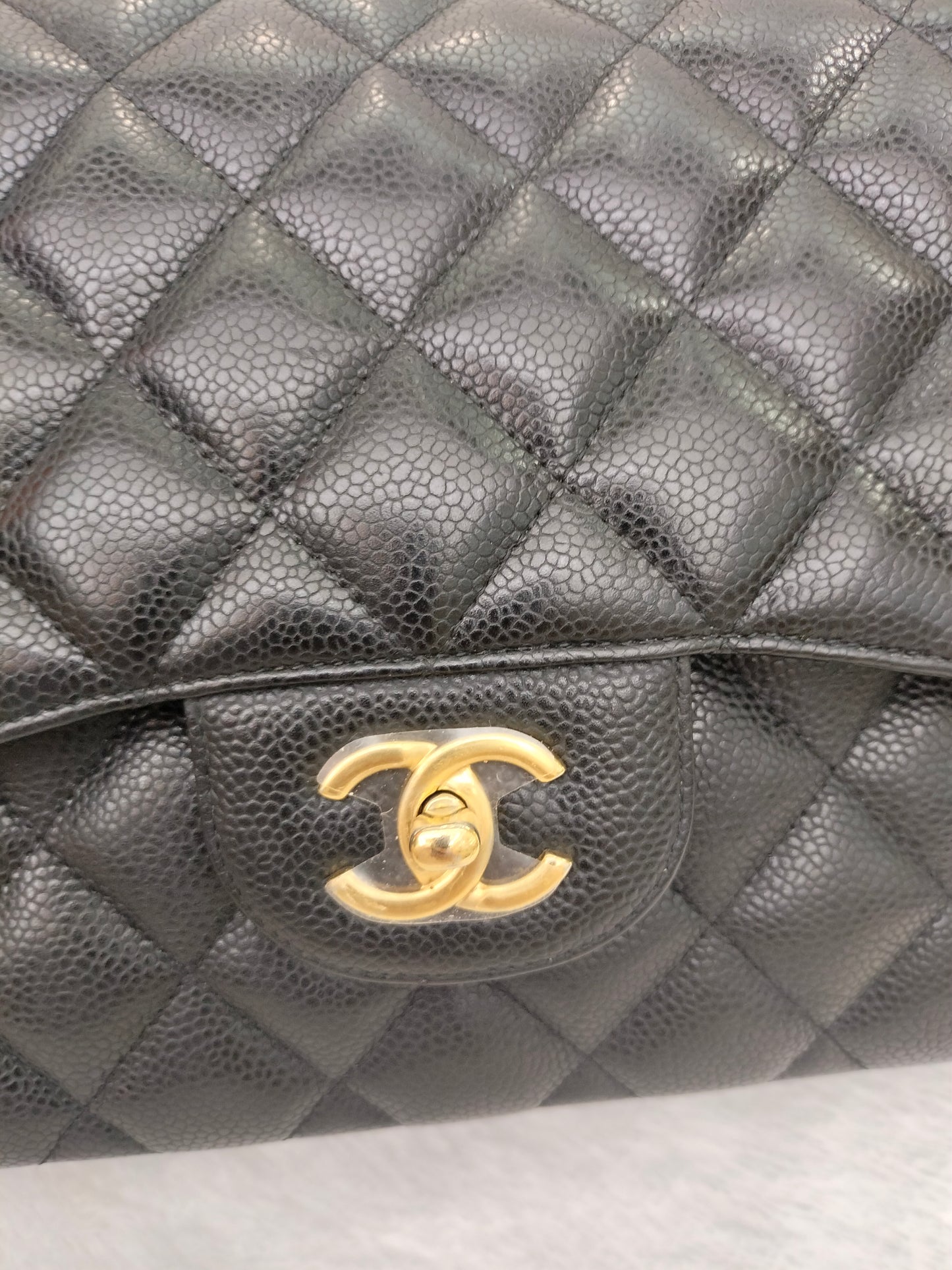 Chanel Jumbo Caviar Black GHW DF #14