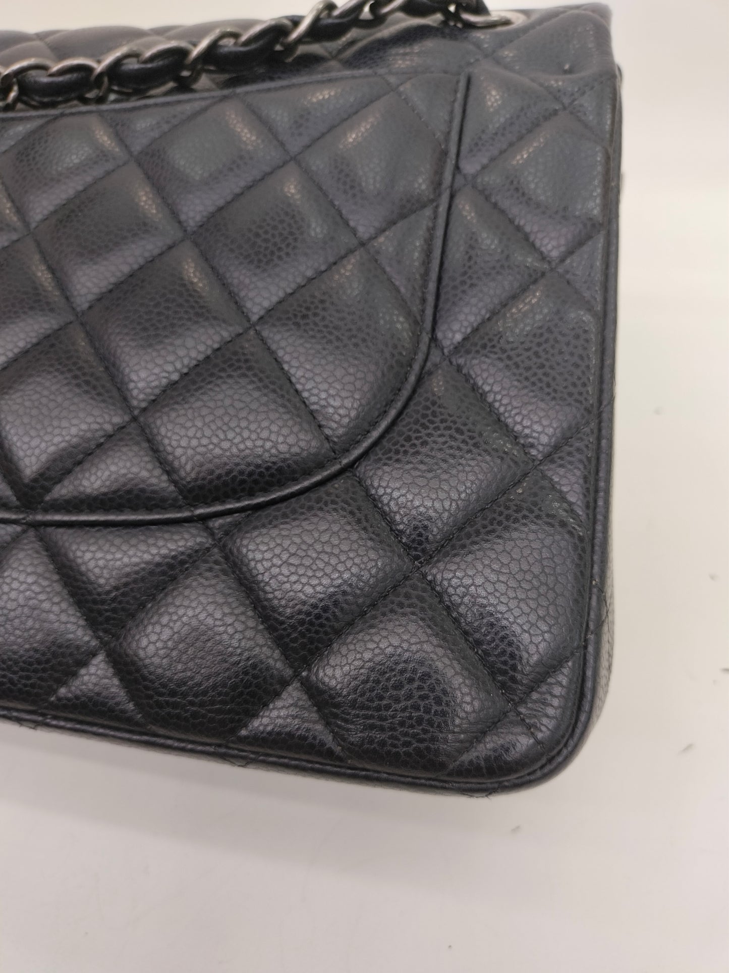 Chanel Jumbo Caviar Black RHW DF #21