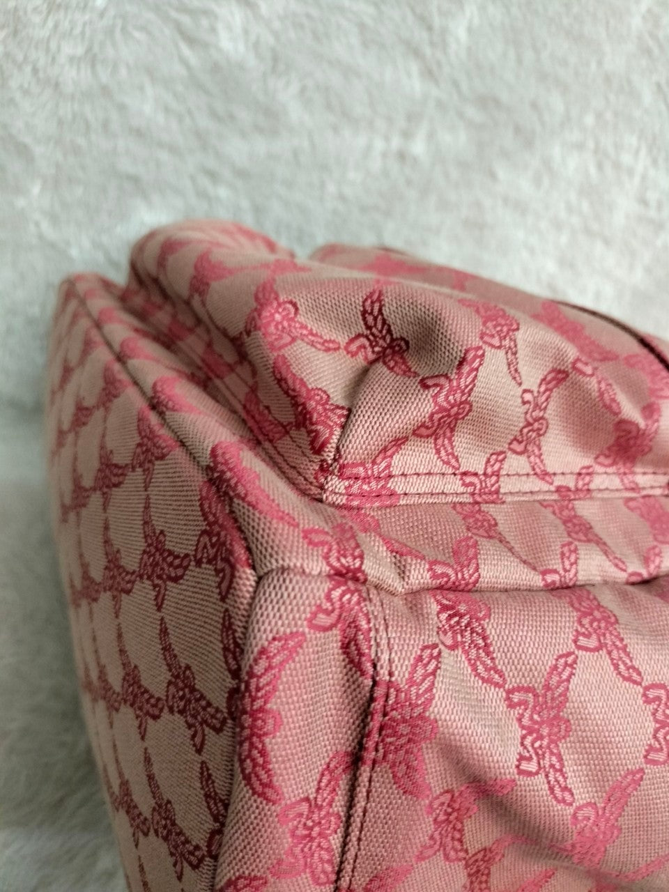 *Neverbeen Used* MCM Himmel Medium Backpack Lauretos Jacquard Red GHW 2024