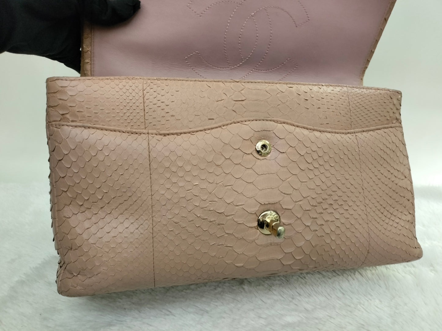 Chanel Jumbo Python Caramel GHW DF #18