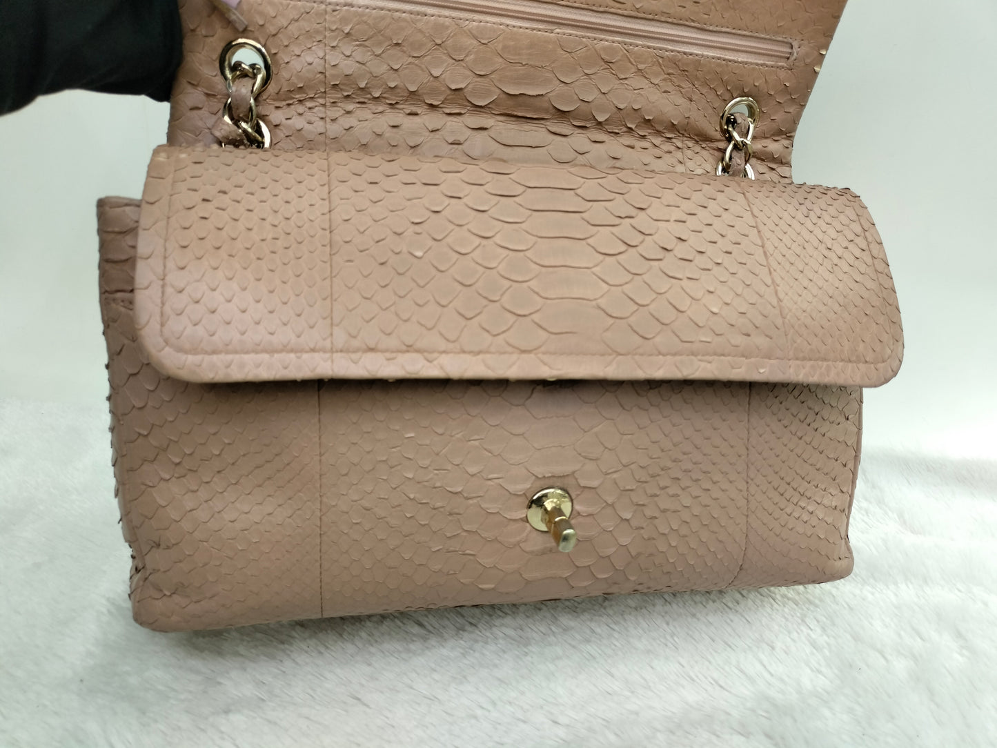 Chanel Jumbo Python Caramel GHW DF #18