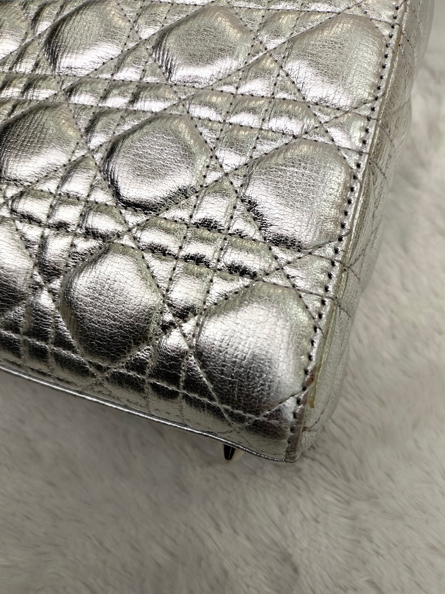 Lady Dior Small Metallic Silver SHW 2019