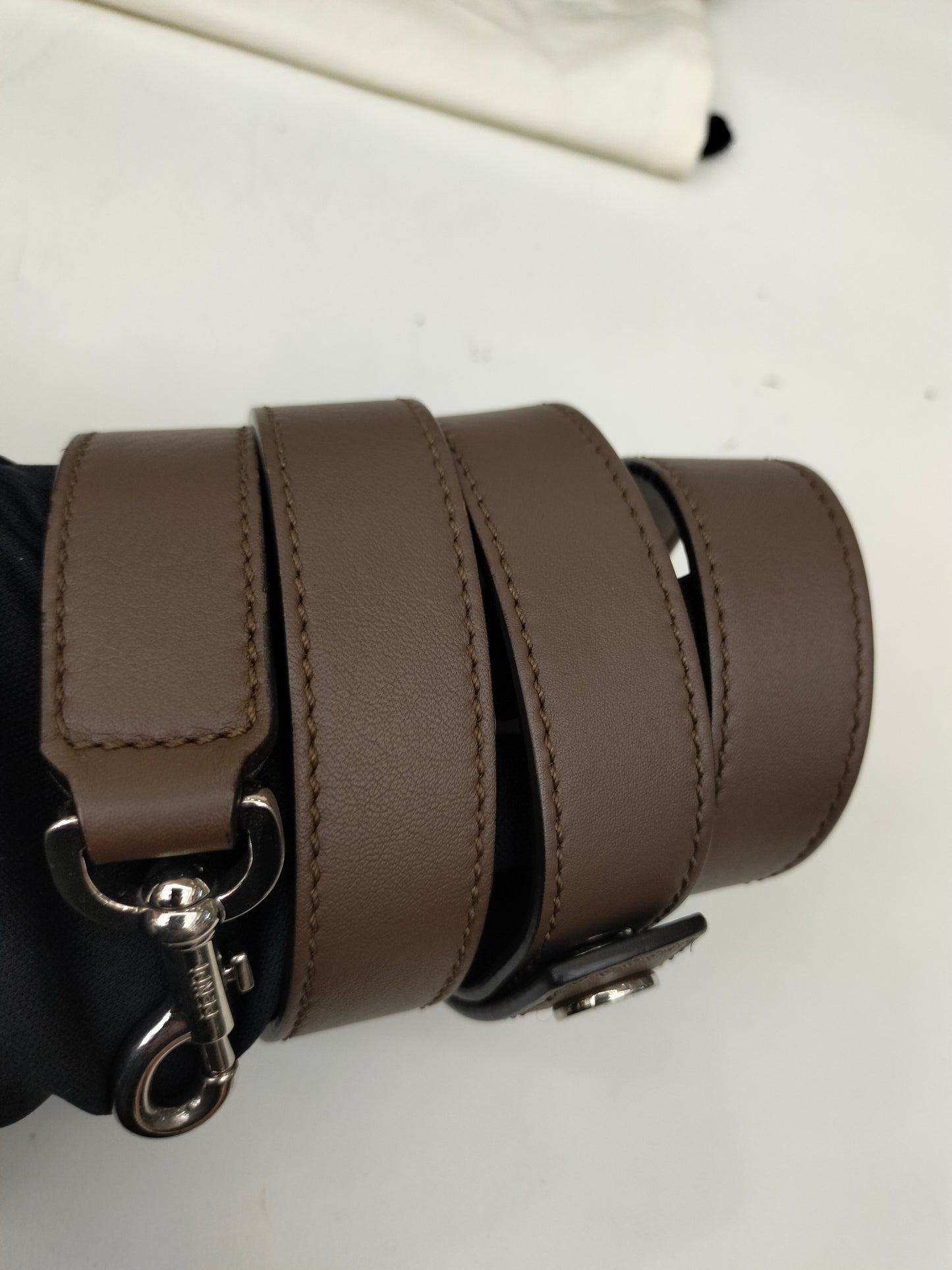 Fendi BTW Medium Maya Brown Handle FF SHW