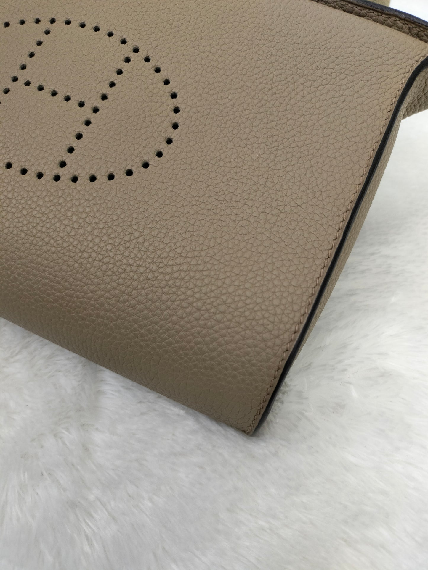 Hermes Videpoches Togo Sangle Wool Beige Marfa PHW #B