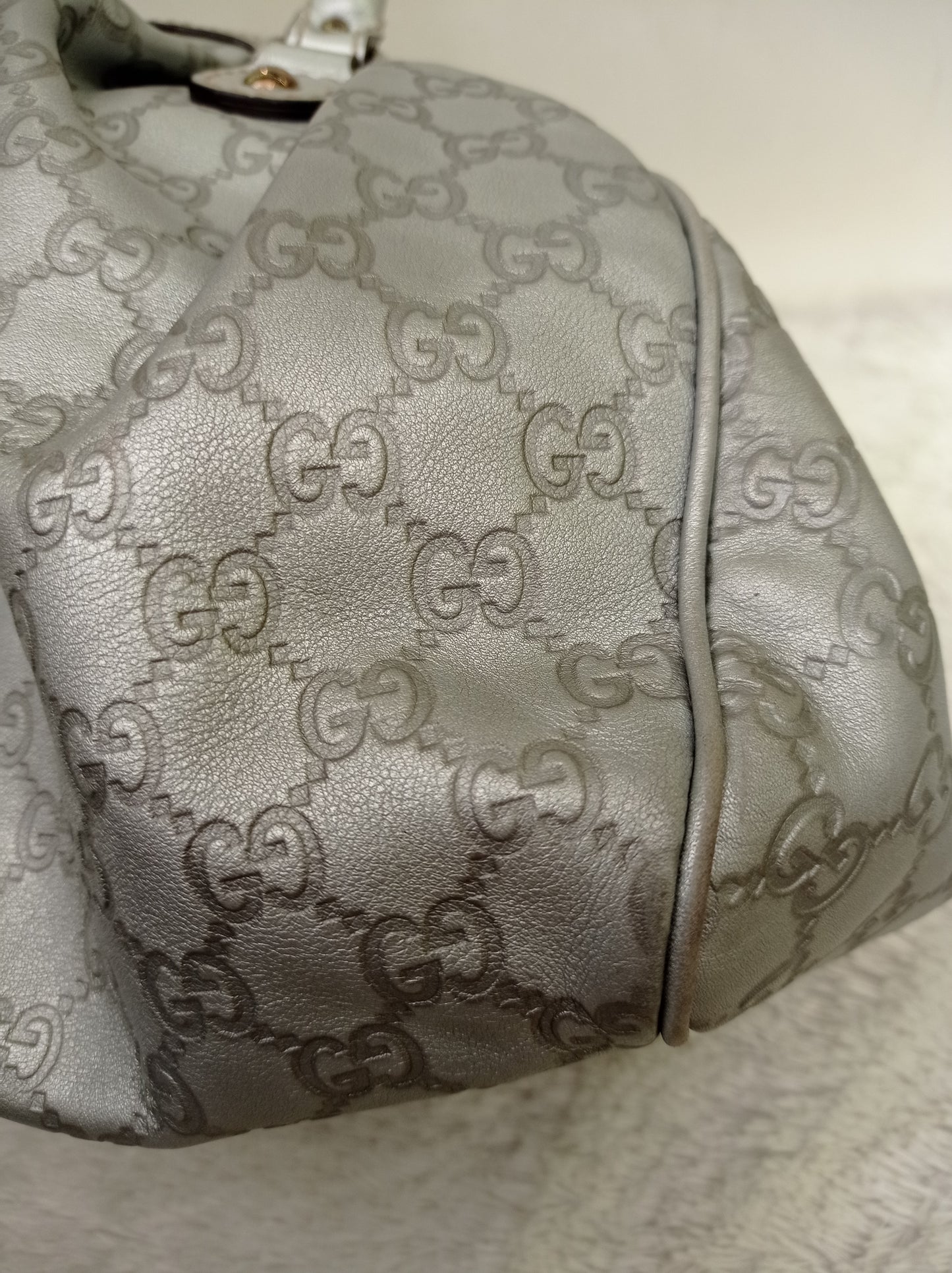 Gucci Boston Borsa Sukey Metallic Silver SHW