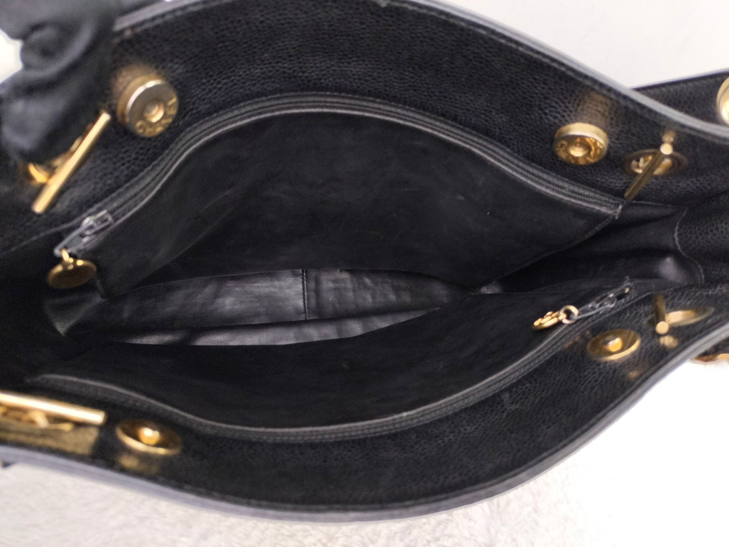 Chanel Timeless Tote Shoulder Caviar Calfskin Black GHW (broken holo)
