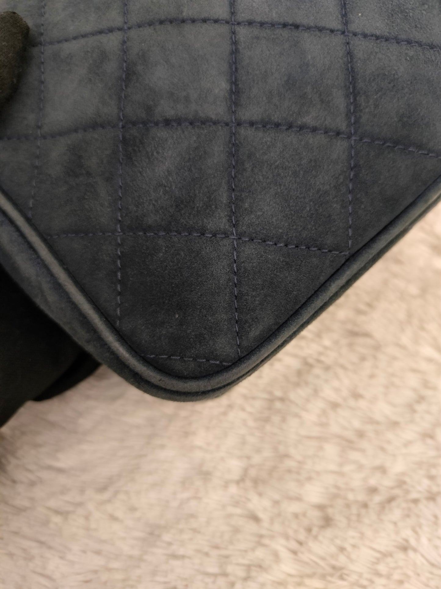 Chanel Mini Camera Suede Navy GHW #1
